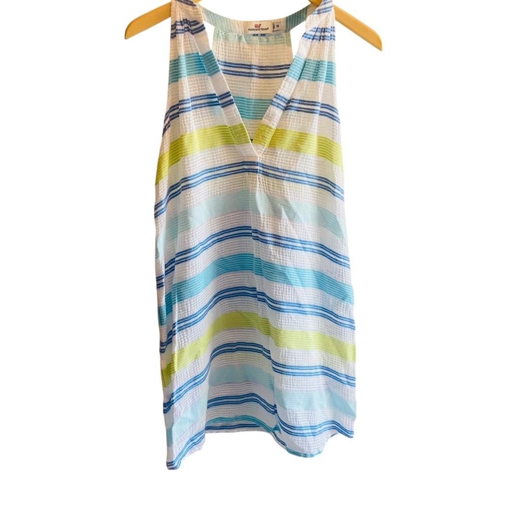 VINEYARD VINES Gauzy Notched Collar Beachcomber Dress